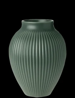Sale Knabstrup Riflet Vase, Mat Celadon Green