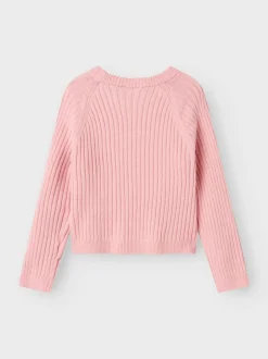 Discount Name It Rikine Short Striktrøje, , 146-152 cm Cradle Pink
