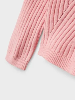Discount Name It Rikine Short Striktrøje, , 146-152 cm Cradle Pink
