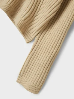 Clearance Name It Rikine Short Striktrøje, , 134-140 cm Doeskin