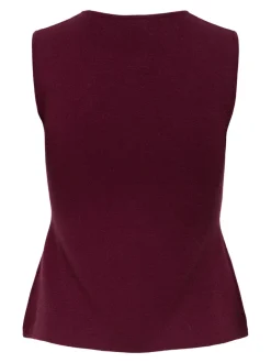 Outlet JDY Riley Zip Vest, , L Maroon Banner