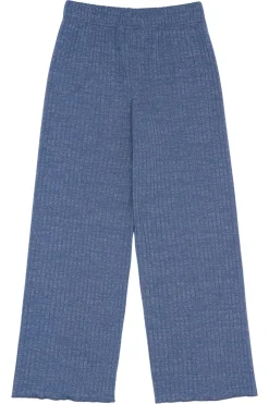 Hot THE NEW Rina Wide Glitter Rib Bukser, , 146-152 cm Navy Blazer