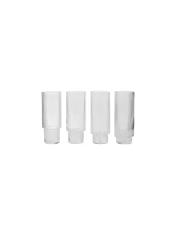 Best ferm LIVING Ripple 4-pak Longdrinkglas, Klar