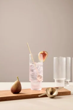 Best ferm LIVING Ripple 4-pak Longdrinkglas, Klar
