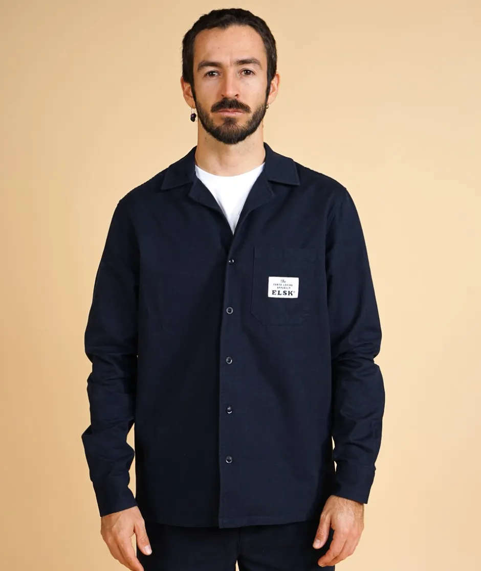 Sale ELSK Ripstop Men's LS Skjorte, , XL Dark Navy
