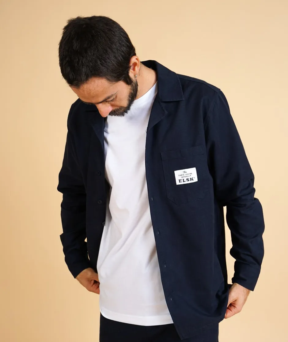 Sale ELSK Ripstop Men's LS Skjorte, , XL Dark Navy