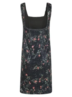 Clearance Neo Noir Ririn Flower Sequins Kjole, , 36 Black
