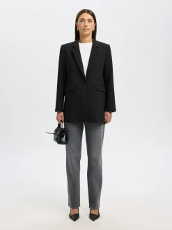 Outlet Selected Women Rita Relaxed Blazer, , 40 Black