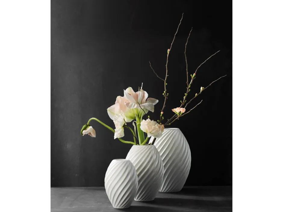 New Morsø River Vase, , 21 cm Hvid