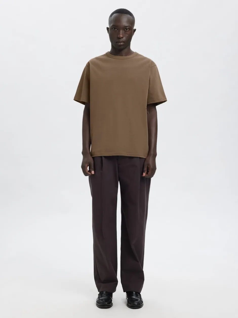 Annarr Ro O-Neck Emb T-shirt, , L Bungee Cord