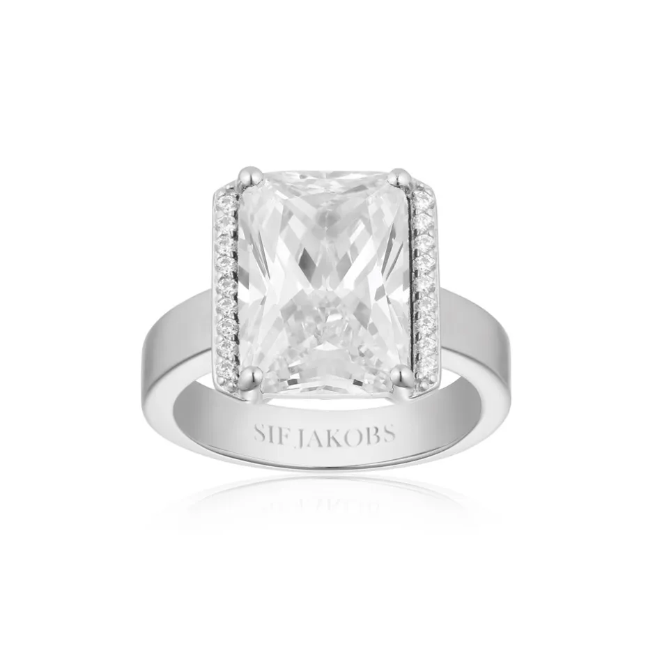 Outlet Sif Jakobs Jewellery Roccanova Ring, , 56 Sølv/Hvid