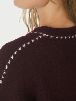 Discount Neo Noir Roeme Knit Stitch Striktrøje, , 38 Wine