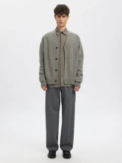 Outlet Annarr Rolf Knit Wool Cardigan, , XXL Medium Grey Melange