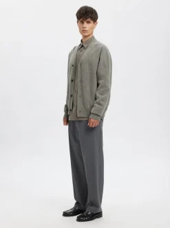 Outlet Annarr Rolf Knit Wool Cardigan, , XXL Medium Grey Melange