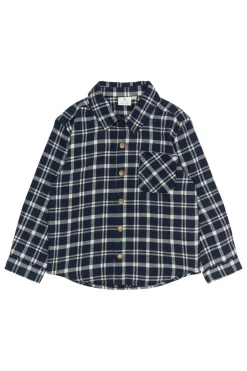 Sale THE NEW Ronan Flannel Skjorte, , 122-128 cm Navy Blazer Check