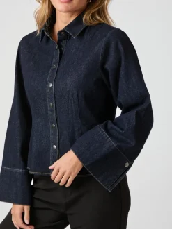 Neo Noir Rosa Denim Skjorte, , 34*Dame Bluser & Skjorter