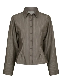 Neo Noir Rosa Pinstripe Melange Skjorte, , 38*Dame Bluser & Skjorter