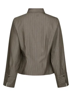 Neo Noir Rosa Pinstripe Melange Skjorte, , 38*Dame Bluser & Skjorter