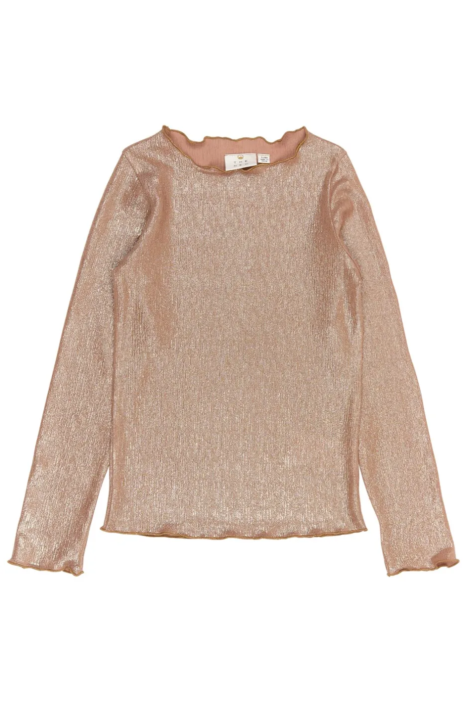 THE NEW Rosalind Langærmet Glitter Bluse, , 134-140 cm*Børn Bluser