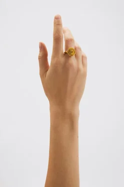 Discount Pernille Corydon Rose Ring, , 55 Gold Plated