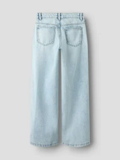 Clearance Name It Rose Wide Jeans, , 152 cm Light Blue Denim