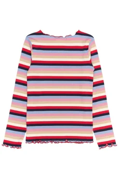 Outlet THE NEW Rosie Langærmet Rib Bluse, , 134-140 cm Multi Striped