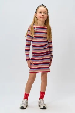 Outlet THE NEW Rosie Langærmet Rib Bluse, , 134-140 cm Multi Striped