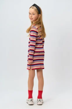 Outlet THE NEW Rosie Langærmet Rib Bluse, , 134-140 cm Multi Striped