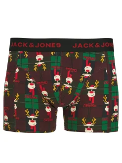 Jack & Jones Junior Rudolph Boxershorts & Strømpe Gavesæt, , 164 cm*Børn Undertøj & Nattøj|Sokker & Strømper