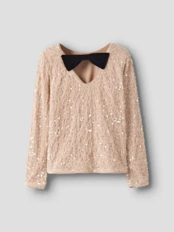 Discount Name It Rusitta Bow Bluse, , 134-140 cm Jet Stream