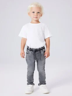 Clearance Name It Ryan Slim Sweat Jeans, , 98 cm Grey Denim