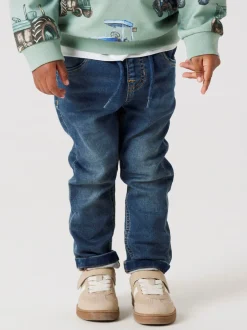 Outlet Name It Ryan Slim Sweat Jeans, , 92 cm Vintage Dark Blue Denim