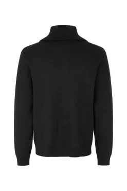 New Samsøe Samsøe Ryder Half Zip Striktrøje, , M Sort