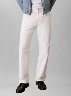 New Calvin Klein Jeans 90s Straigth Jeans, , W36/L32 Chalk White