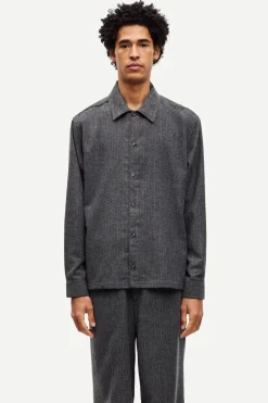 Samsøe Samsøe Sacastor X Overshirt, , XL Grey Herringbone