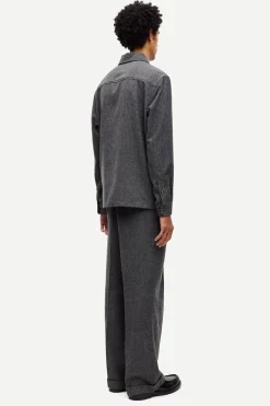 Samsøe Samsøe Sacastor X Overshirt, , XL Grey Herringbone
