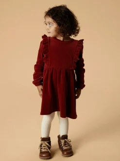 Clearance Lil' Atelier Saga Kjole, , 116 cm Red Dahlia