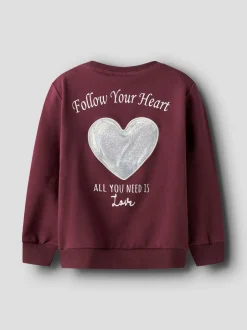 Outlet Name It Sakkina Sweatshirt, , 116 cm Burgundy
