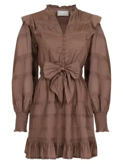 New Neo Noir Salli S Voile Kjole, , 38 Light Brown