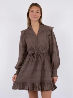 New Neo Noir Salli S Voile Kjole, , 38 Light Brown