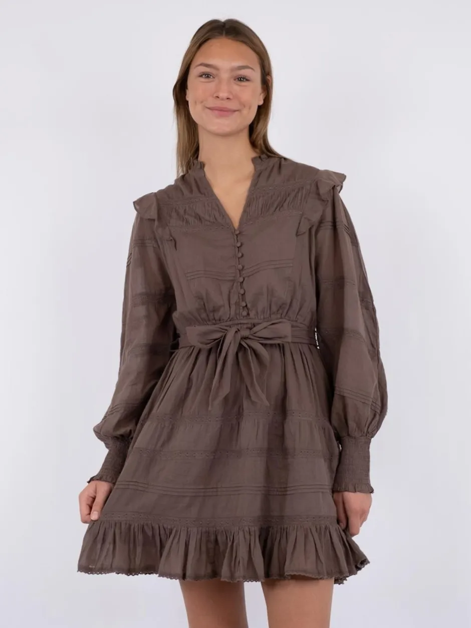 New Neo Noir Salli S Voile Kjole, , 38 Light Brown