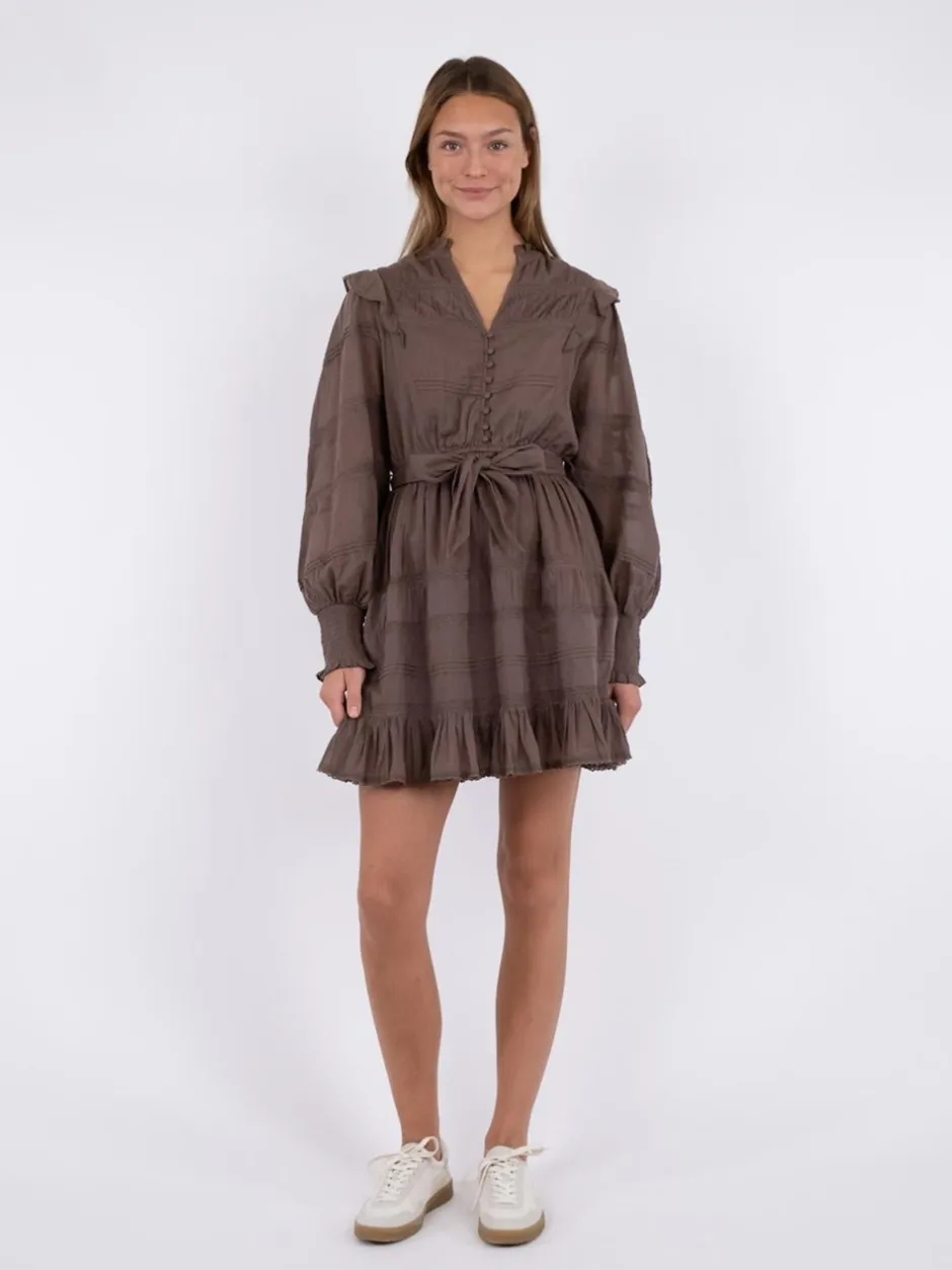 New Neo Noir Salli S Voile Kjole, , 38 Light Brown