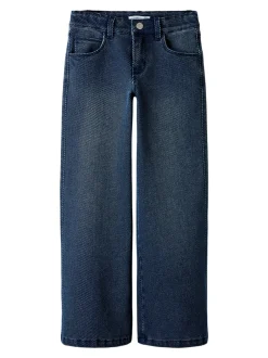 Hot Name It Salli X-Wide Jeans, , 128 cm Dark Blue Denim