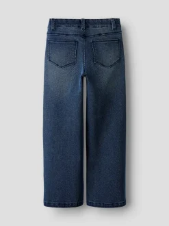 Hot Name It Salli X-Wide Jeans, , 128 cm Dark Blue Denim
