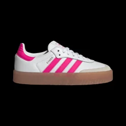 Clearance Adidas Sambae J Sneakers, , 35.5 White/Shock Pink/Gold Metallic