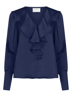 Neo Noir Sandie Sateen Bluse, , 38*Dame Bluser & Skjorter