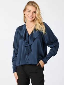 Neo Noir Sandie Sateen Bluse, , 38*Dame Bluser & Skjorter