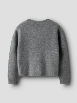 Discount Name It Sanie Striktrøje, , 122-128 cm Grey Melange