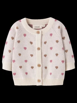 Sale Lil' Atelier Saran Baby Cardigan, , 68 cm Turtledove Sepia Tint