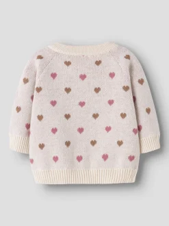Sale Lil' Atelier Saran Baby Cardigan, , 68 cm Turtledove Sepia Tint